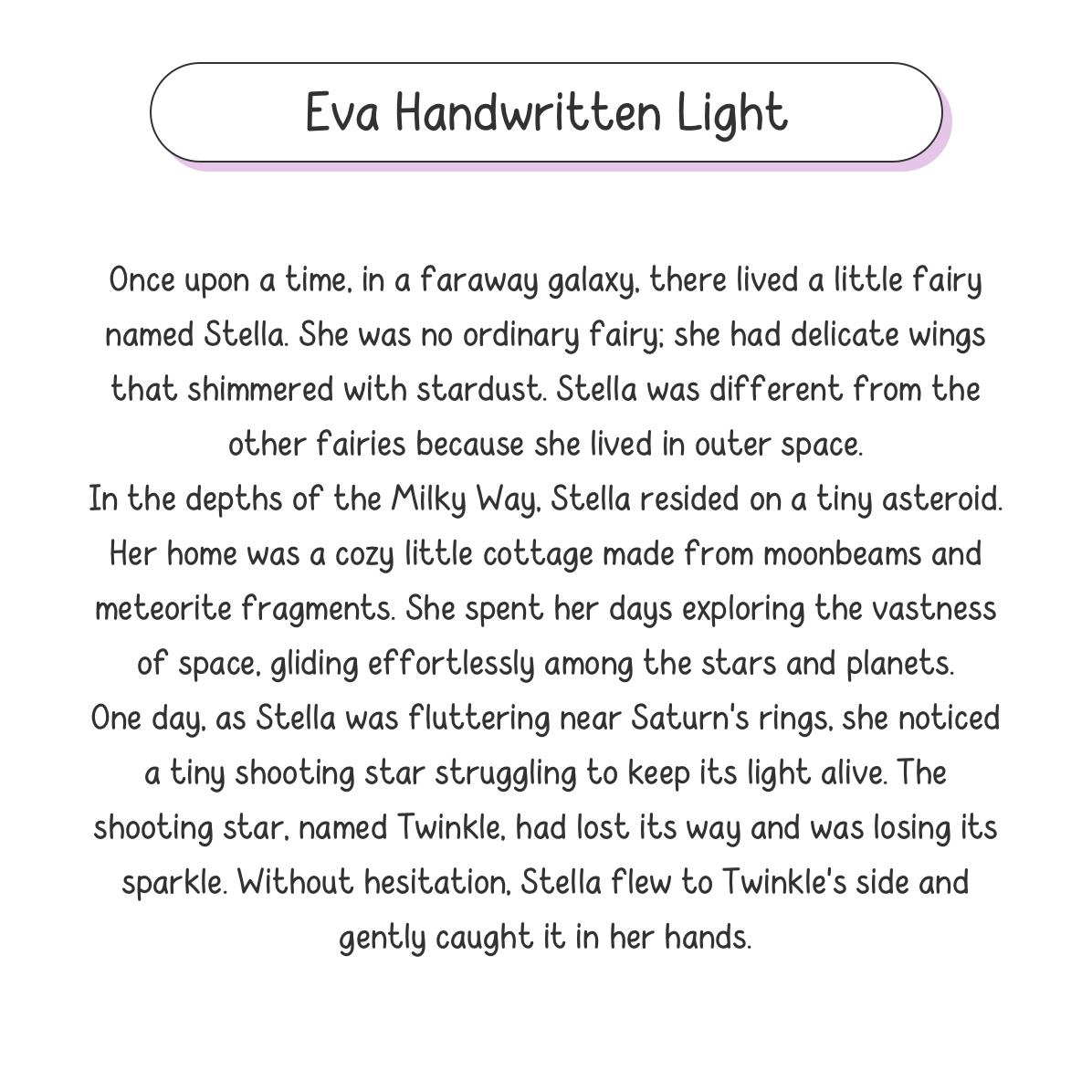 Eva Handwritten Font Light